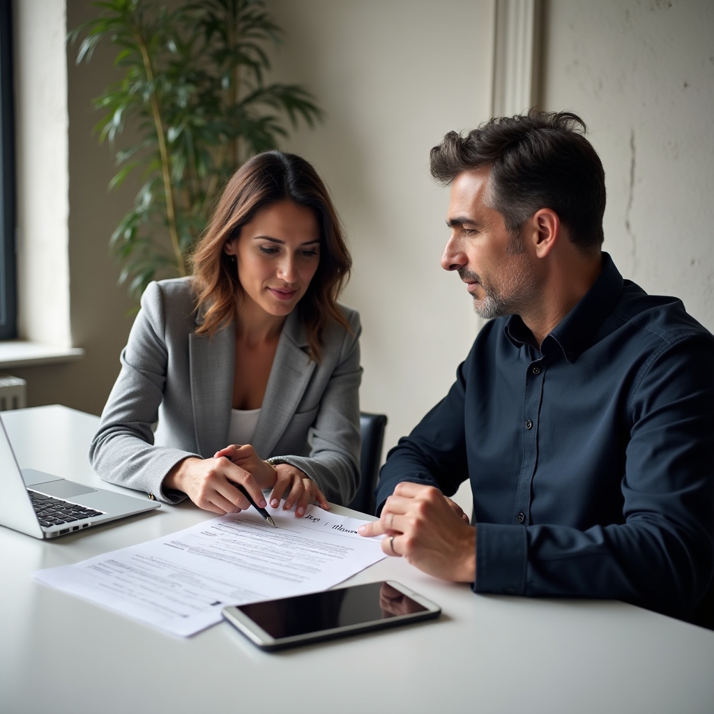 Riunione di brief per progetto voice-over con cliente e team creativo